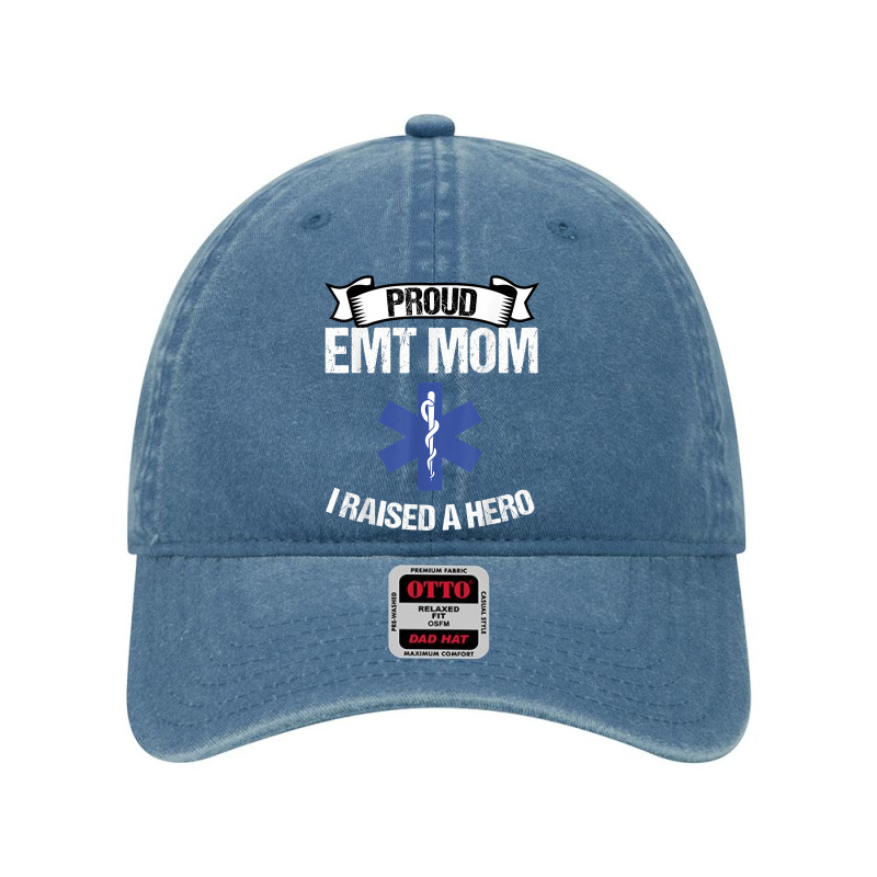 Proud Emt Mom I Raised A Hero Women Paramedics Ems T Shirt Dyed Cap | Artistshot