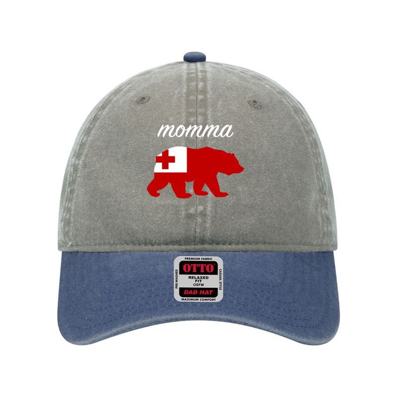 Momma Bear Tonga Flag Tongan Roots Pullover Hoodie Dyed Cap by phuongvu | Artistshot