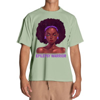 Womens Afro African American Black Woman Epilepsy Warrior T Shirt Urban Heavy T-shirt | Artistshot