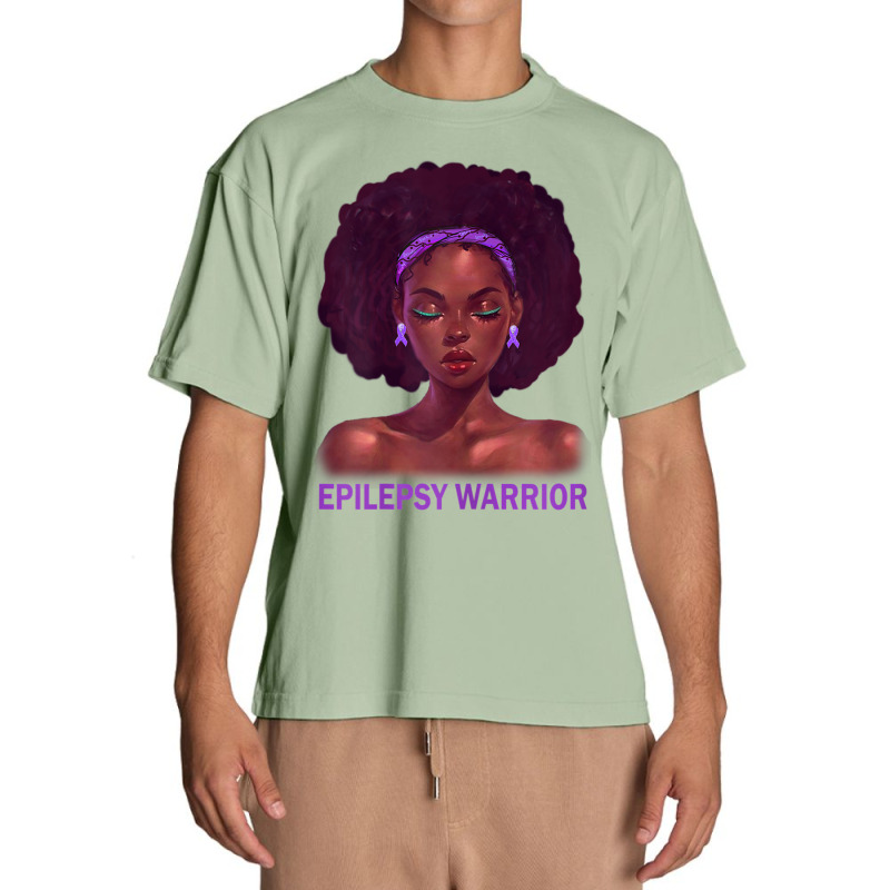 Womens Afro African American Black Woman Epilepsy Warrior T Shirt Urban Heavy T-shirt | Artistshot