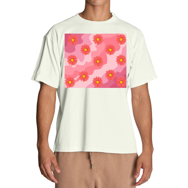 Waves Daisy Pink Flower Urban Heavy T-shirt | Artistshot