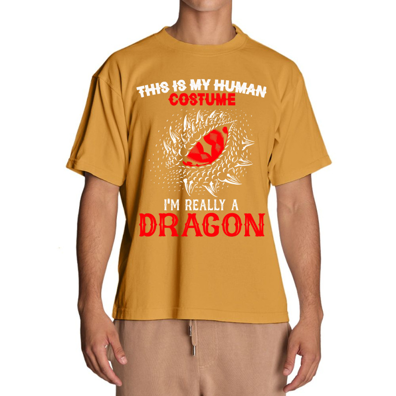 This Is My Human Costume Im Really A Dragon Halloween 376 Urban Heavy T-shirt by peafowl | Artistshot