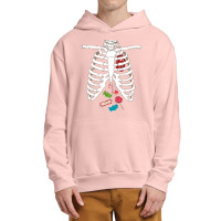 Halloween Skeleton T  Shirt Skeleton Rib Cage Heart Candy Funny Hallow Urban Pullover Hoodie | Artistshot