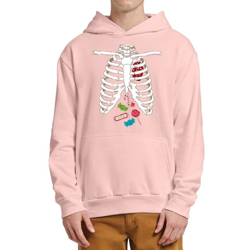 Halloween Skeleton T  Shirt Skeleton Rib Cage Heart Candy Funny Hallow Urban Pullover Hoodie | Artistshot