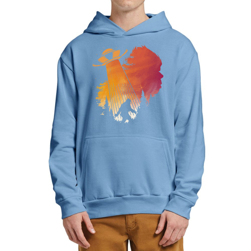 Bigfoot T Shirtbigfoot Ufo Abduction Silhouette T Shirt Urban Pullover Hoodie | Artistshot