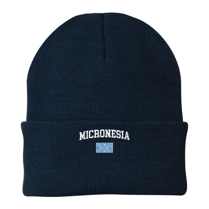 Retro Micronesia Flag Vintage Micronesian Flag Micronesian T Shirt Beanie by johnjosephmenk | Artistshot