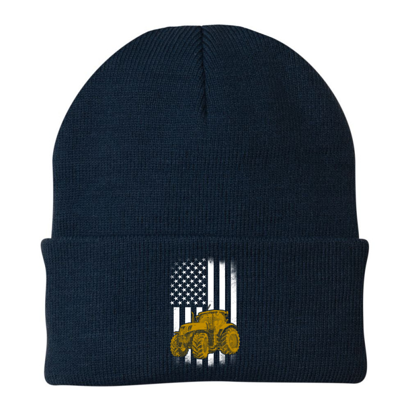 Farm Tractors Distressed Usa Flag Combine Tractor Farming Beanie by MichaelAlavarado | Artistshot