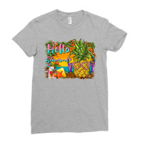 Hello Summer Pineapple Ladies Fitted T-shirt | Artistshot