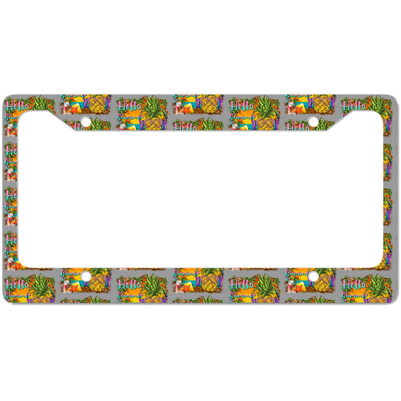 Hello Summer Pineapple License Plate Frame | Artistshot