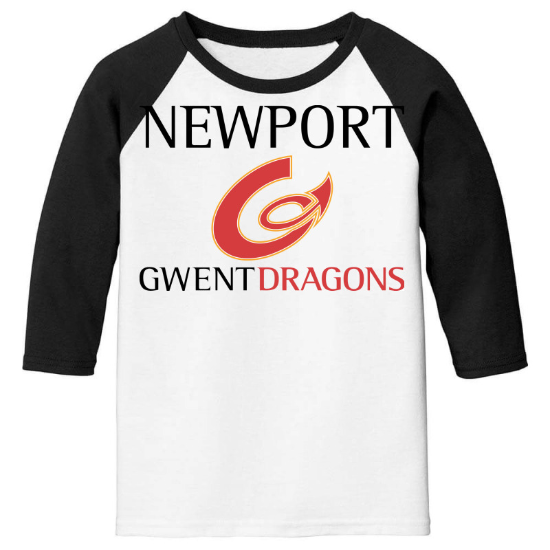 Newport Gwent Dragons Youth 3/4 Sleeve by SomArt | Artistshot