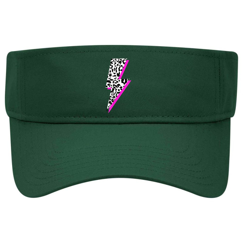 Leopard Lightning Bolt Pink Shadow Cheetah Graphic Print Visor hat by hadiwarnokudus | Artistshot