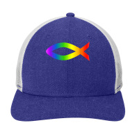 Ichthys Rainbow Christian Fish Symbol Homosexuality T Shirt Snapback Trucker Cap | Artistshot