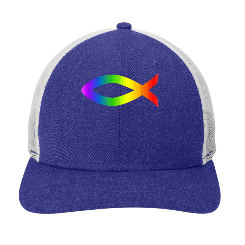 Ichthys Rainbow Christian Fish Symbol Homosexuality T Shirt Snapback Trucker Cap | Artistshot