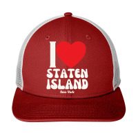 I Love Staten Island Lovers Retro Distressed Pullover Hoodie Snapback Trucker Cap | Artistshot