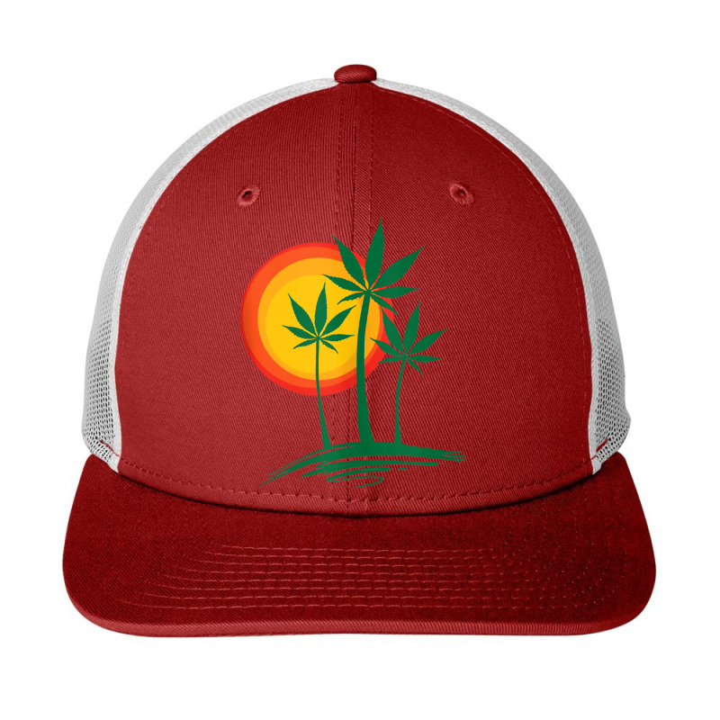 Beautiful Marijuana Weed Palm Tree Paradise Tank Top Snapback Trucker Cap by jermonmccline | Artistshot