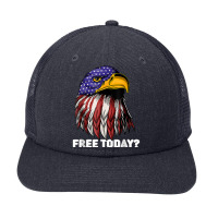 Free Today Funny Bald Eagle Freedom Independence 4th Of July T Shirt Snapback Trucker Cap | Artistshot