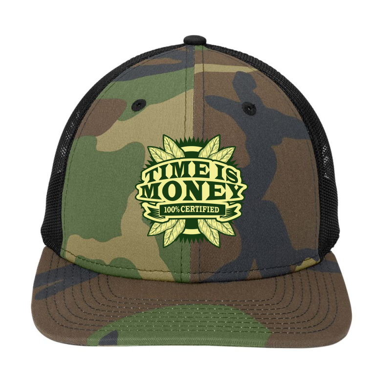 Time Is Money Snapback Trucker Cap by gatotkoco | Artistshot