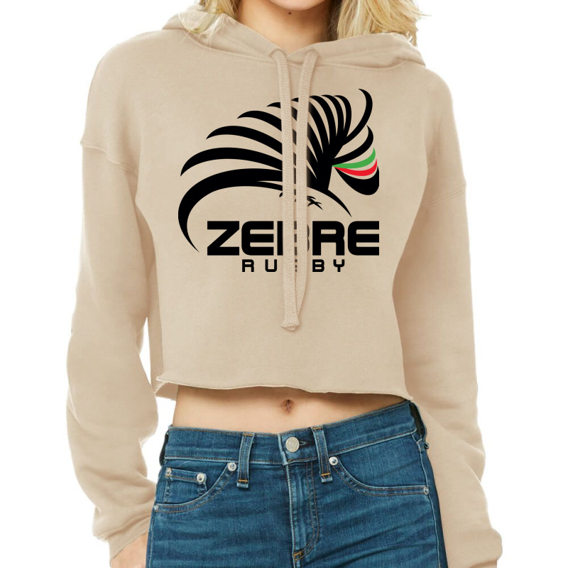 Zebre Rugby Cropped Hoodie by SomArt | Artistshot