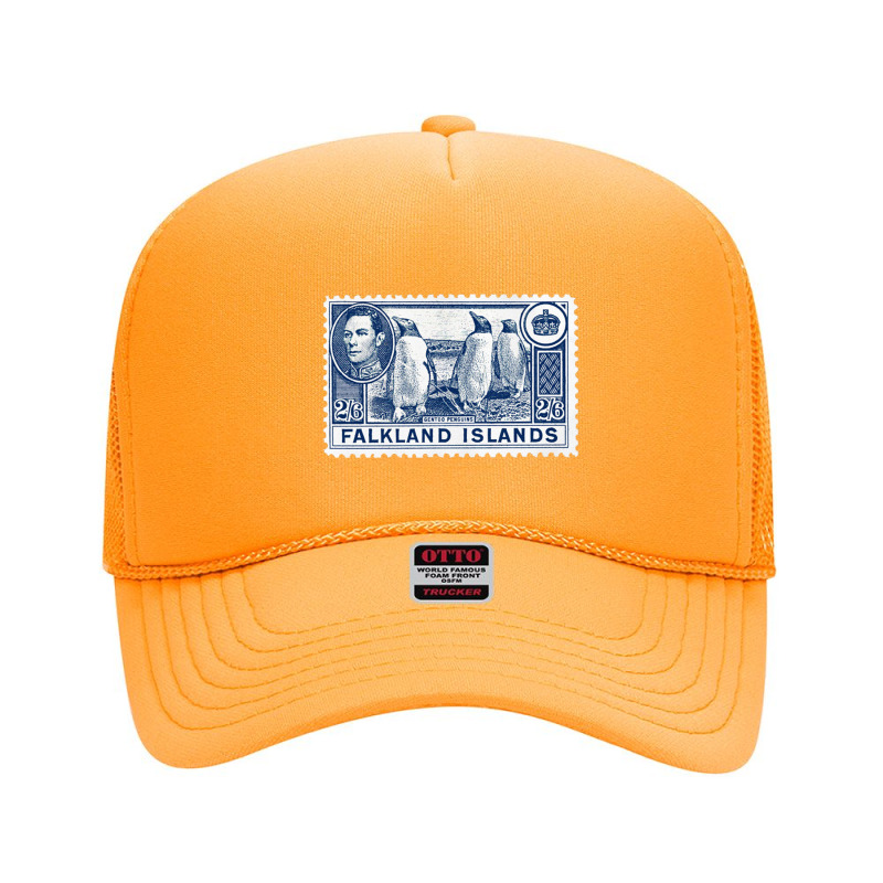 Vintage Falkland Islands Postage Stamp Design Foam Trucker Hat by sabitung | Artistshot