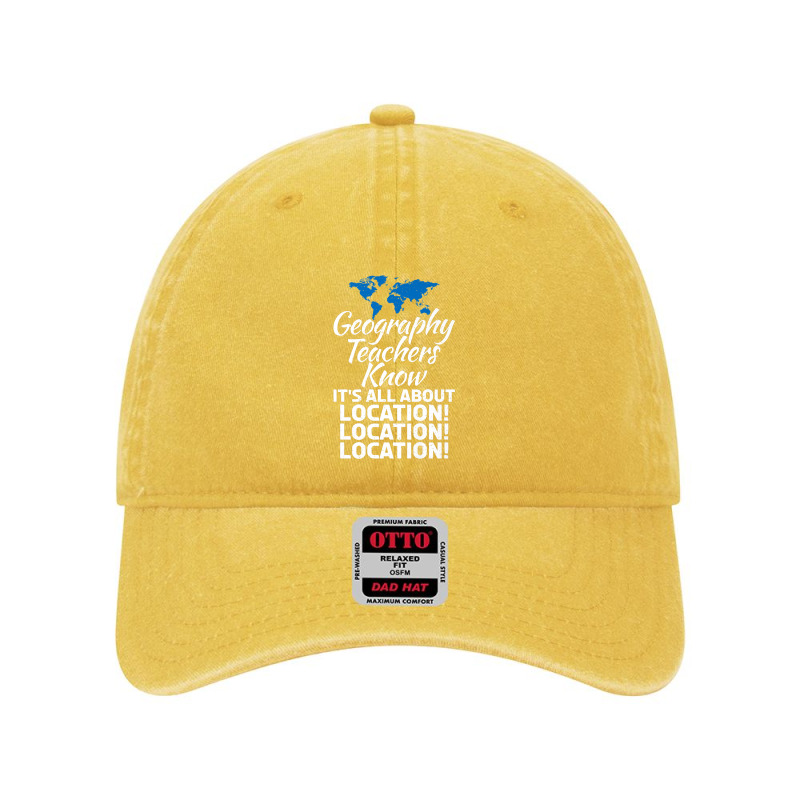 Geography Teachers Know Its All About Location Location Premium Dyed Cap by LemonJack | Artistshot