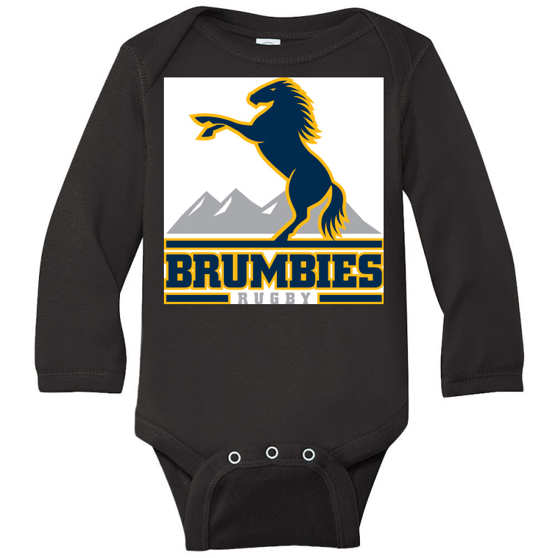 Brumbies Rugby Super League Long Sleeve Baby Bodysuit by SomArt | Artistshot