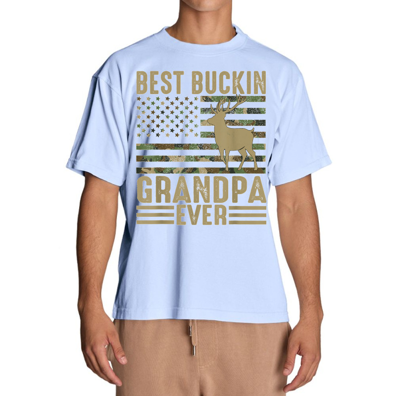 Mens Best Bucking Grandpa Ever Deer Moose Hogs Hunting Camping Urban Heavy T-shirt | Artistshot