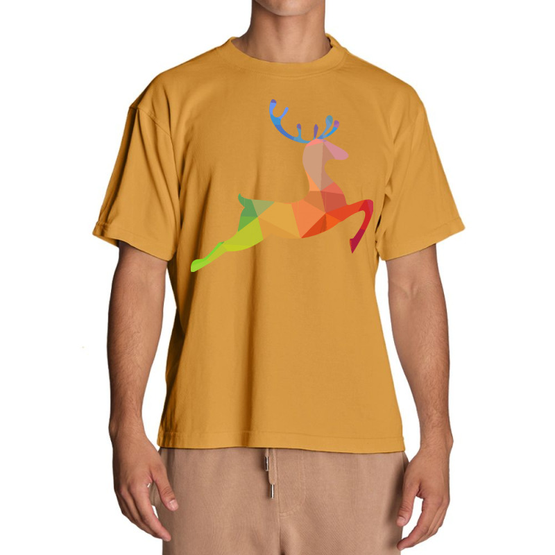 Running Deer T  Shirtrunning Deer Abstract Design T  Shirt Urban Heavy T-shirt by gail93766 | Artistshot