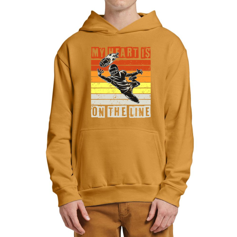 American Football My Heart Is On The Line Urban Pullover Hoodie by pester | Artistshot