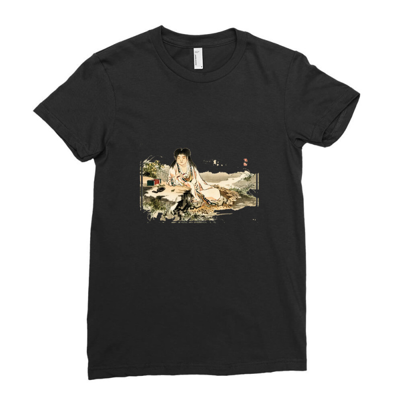 Eight Sights In The Environs Of Edo 3 By Utagawa Hiroshige 106677064 Ladies Fitted T-Shirt by susan12 | Artistshot