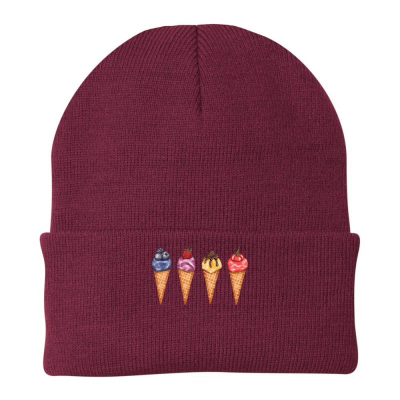 Assorted Ice Cream Cones T  Shirt Assorted Ice Cream Cones Set   Blueb Beanie by larkhorse | Artistshot