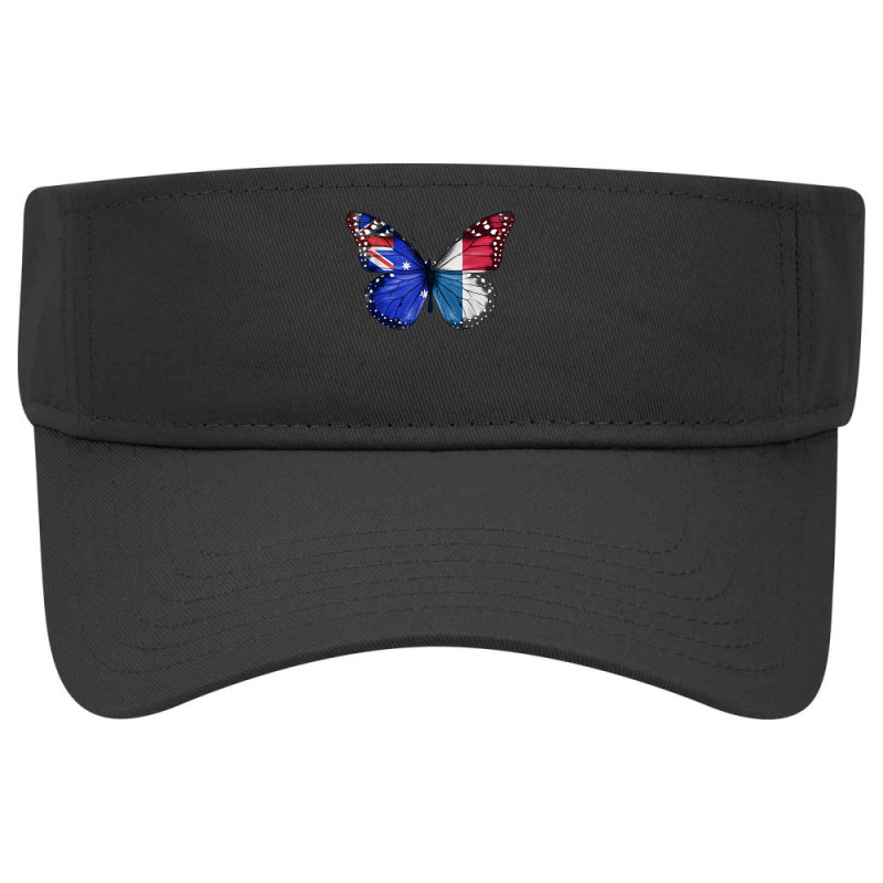 Australian Panamanian Flag Butterfly T Shirt Visor hat by vazwttopperve | Artistshot