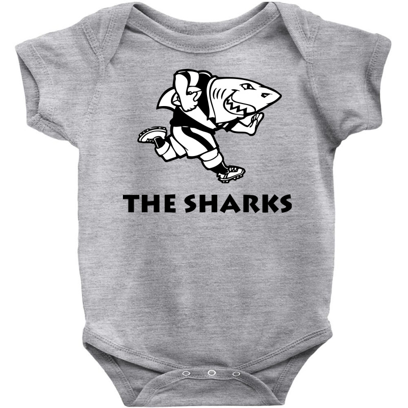 The Sharks Rugby Super League Baby Bodysuit by SomArt | Artistshot