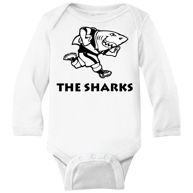 The Sharks Rugby Super League Long Sleeve Baby Bodysuit by SomArt | Artistshot