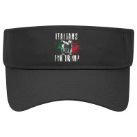 Italians For Trump   American And Italy Patriotic Visor Hat | Artistshot