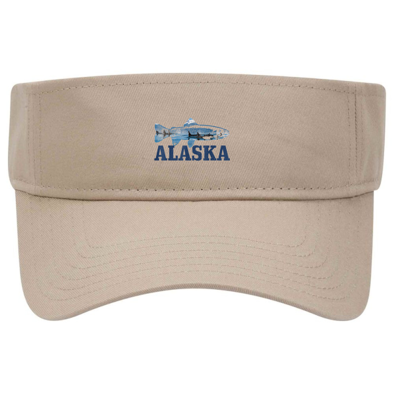 Fishing Alaska Trout Salmon Fly Fishing Fish Orca Whale Nature 598 Visor Hat | Artistshot