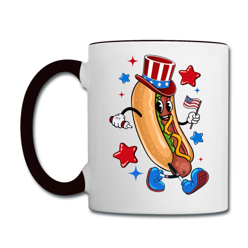 4th Of July Hot Dog Sleeve Dark Coffee Mug | Artistshot