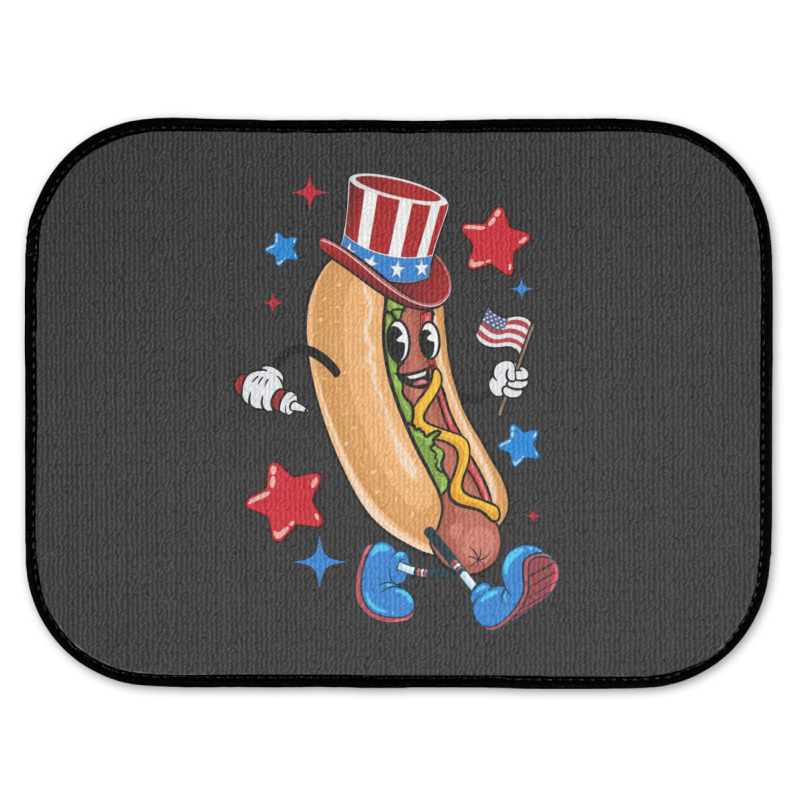 4th Of July Hot Dog Sleeve Dark Rear Car Mat | Artistshot