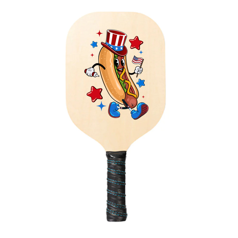 4th Of July Hot Dog Sleeve Dark Pickleball Paddle | Artistshot