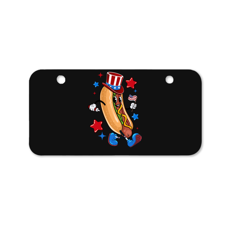 4th Of July Hot Dog Sleeve Dark Bicycle License Plate | Artistshot