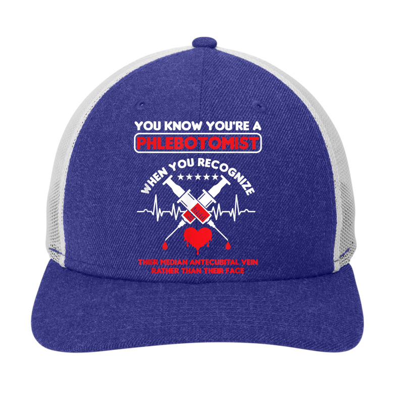 Syringe Phlebotomist Phlebotomy Doctor Heart Pulse Gift T Shirt Snapback Trucker Cap | Artistshot