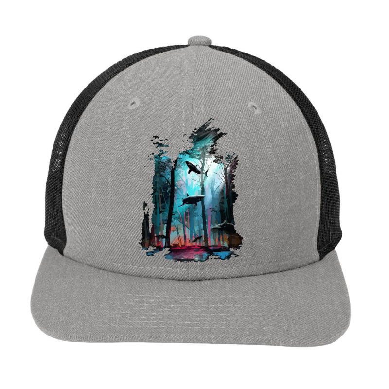 Shark Forest Snapback Trucker Cap by maulidil | Artistshot