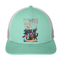 Funny Black Cat Beach Island Happy Independence Day T Shirt Snapback Trucker Cap | Artistshot