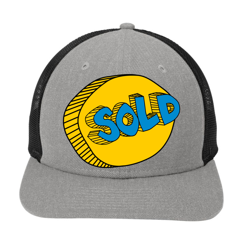 Retro Sold Stamps Typography Snapback Trucker Cap by selos47 | Artistshot