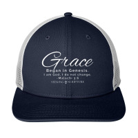 Grace Began In Genesis Script Edition Snapback Trucker Cap | Artistshot