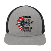 Bold Stripes Bright Stars Brave Hearts Snapback Trucker Cap | Artistshot