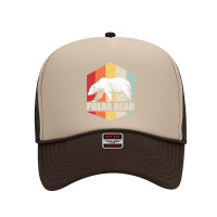 Bear Polar Bear Retro Colorful Sunset White Bears 510 Forest Foam Trucker Hat | Artistshot