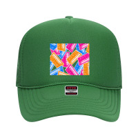 Analog Synthesizer Repeat Pattern Collage Artwork Design Foam Trucker Hat | Artistshot