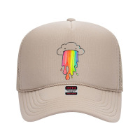 Cloud Overlay Rainbow Foam Trucker Hat | Artistshot