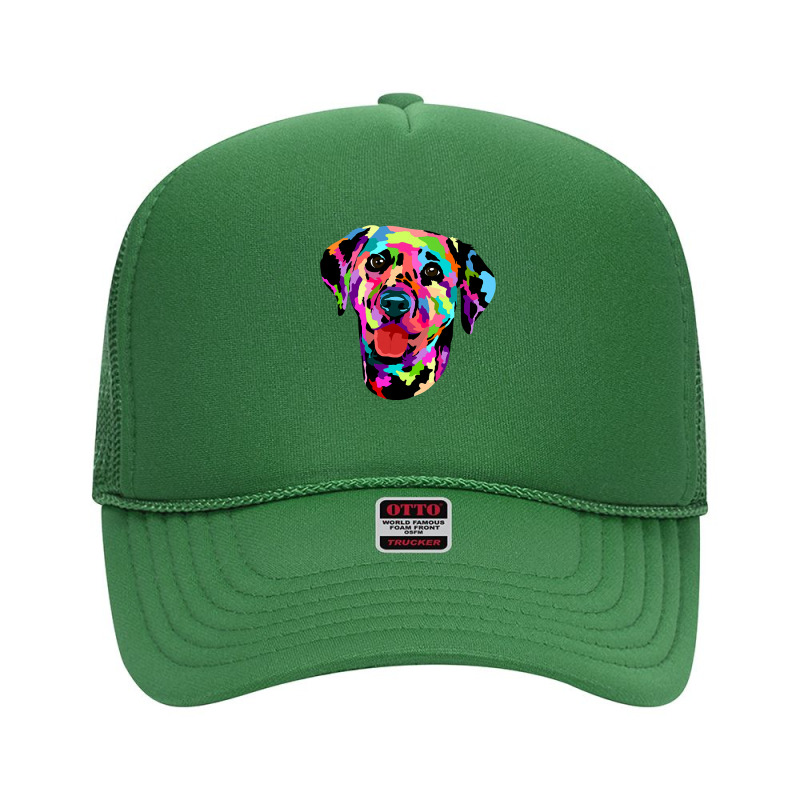 Dalmatian Funny Dog Colorful Painted Artistic Dalie 258 Dalmatian Love Foam Trucker Hat by circularflap | Artistshot