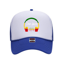 Rasta Reggae Music Headphones Jamaican Pride T Shirt Foam Trucker Hat | Artistshot